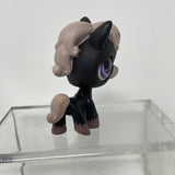 Littlest Pet Shop LPS # 523 Black Gray Horse w Purple Eyes Hasbro