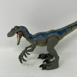 Jurassic World Park Savage Strike Velociraptor Blue Dinosaur Forward Leap Figure