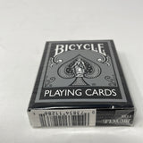 NIP Bicycle Black Silver Poker Playing Cards #1128 - SEALED RARE