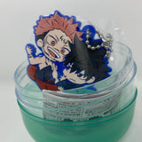 Gashapon Jujutsu Kaisen Chara Banchokou Rubber Mascot 2 Megumi Fushiguro and Sukuna