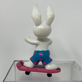 Vintage Beach Bunnies Bunny on Skateboard PVC Figure Hardees Applause 1989