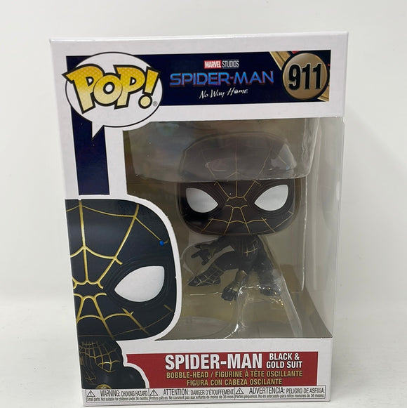 Funko Pop Marvel Studios Spider-Man No Way Home Spiderman Black & Gold Suit 911
