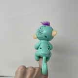 Fingerlings Interactive Baby Monkey Zoe (Turquoise with Purple Hair) By WoWWee