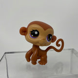 Littlest Pet Shop LPS #189 Tan Caramel Brown Monkey Purple Eyes