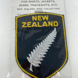 Wivvit Embroidered Silver Fern Leaf New Zealand Sew on Patch