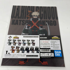 My Hero Academia Hero Vs Villans Ichiban Kuji Clear File And Sticker Bakugo