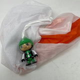 Ryan’s World Figure Skydiver Ryan in Green Outfit with Orange and White Parachute