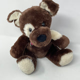 Build A Bear Puppy Dog Chocolate Brown With White Spots Plush 11" Stuffed Animal