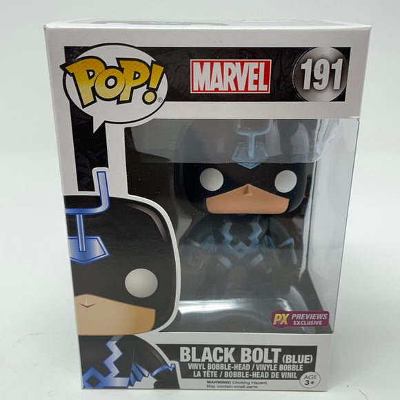 Funko Pop! marvel px previews exclusive black bolt (blue) 191