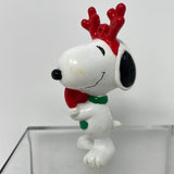 PVC Figure The Peanuts Snoopy Christmas Reindeer with Santa Woodstock