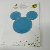 Disney Mickey Mouse Head Blue Embroidered Applique Iron On Patch