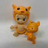Twozies Figures Orange Cheetah Baby and Orange Cat Pet