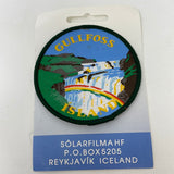 Gullfoss Island Iceland 3" Circular Sew On Travel Patch