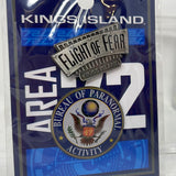 Kings Island Area 72 Flight Of Fear Kings Island and Bureau If Paranormal Activity Enamel Pins