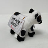 Chick-fil-A Plush Cow Doll Toy Eat Mor Chikin 4" Tall LIMITED EDITION