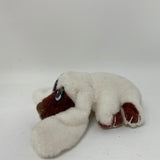 Pound Puppies Mini 1995 Dog White and Brown Long Ears 2.5"