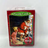 2003 Bicycle Coca Cola Santa with Boy Cards Sealed