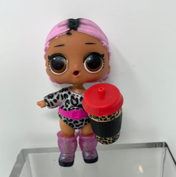 LOL Surprise Doll Pink Hair and Cheetah Print Outfit