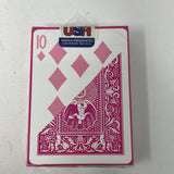 Official Hoyle Playing Cards Poker-Size Pink Plastic Coated Cards Brand New