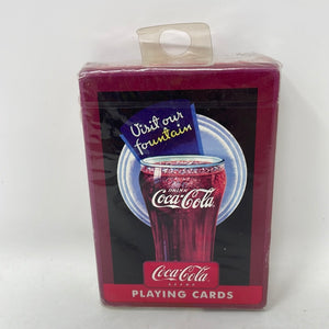 Coke Playing Cards Visit Our Fountain Coke Glass - New - Bicycle