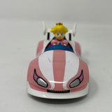 Mario Kart Pull Back Speed Racers Princess Peach Plastic Race Car Scale 1:43