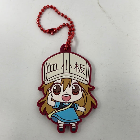 Cells At Work Keychain Platelet Rubber Mascot Gashapon
