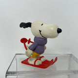 Vintage Peanuts Snoopy Skiing with Red Skis 1966 PVC Figure United Feature
