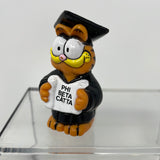 Vintage Garfield School Graduation CAP GOWN PVC Figure