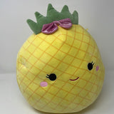 Squishmallow 12" Lulu Pineapple Soft Yellow Sparkly Pink Bow Plush