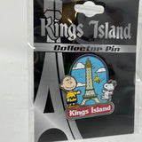 Kings Island Collector Pin Peanuts and Eiffel Tower