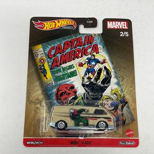 Hot Wheels Marvel Comics Pop Culture MBK Van Captain America Red Skull 2/5