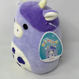 Squishmallows 8" Bubba Purple Cow NWT New Plush Stuffed Animal