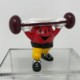 OH YEAH Vintage Kool-Aid Man PVC Figure Kraft General Foods Weight Lifter Toy