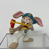 RAINBOW KIDS Bunny Rabbit with Slingshot PVC Figure - 1981 Wallace Berrie