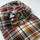 Disney Parks Original Mickey Mouse 28 Plaid Hat Adult
