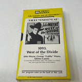 VHS Video Images Presents A Video Yesteryear West Of The Divide Sealed