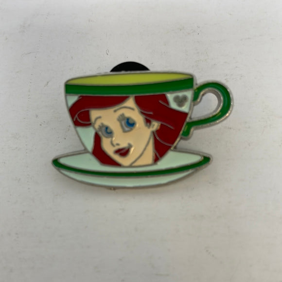 Disney 2009 Ariel The Little Mermaid Green Teacup Official Trading Pin