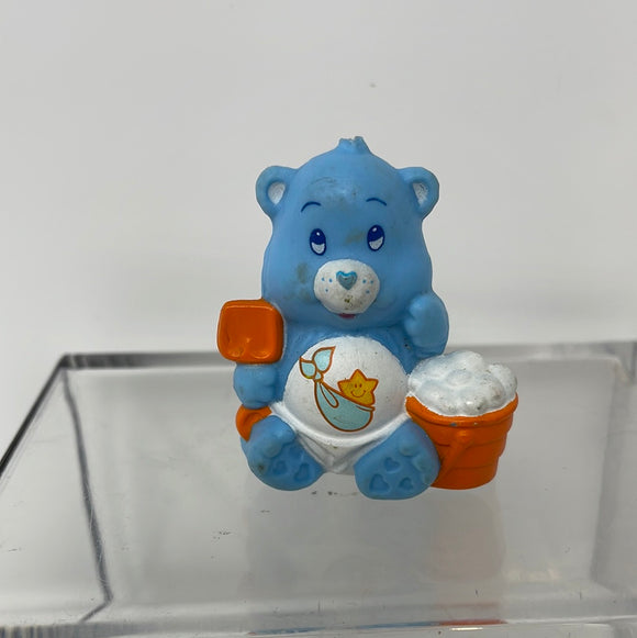 Vintage Care Bears Baby Tugs with Diggity Bucket PVC Figure 1984 Miniature Mini