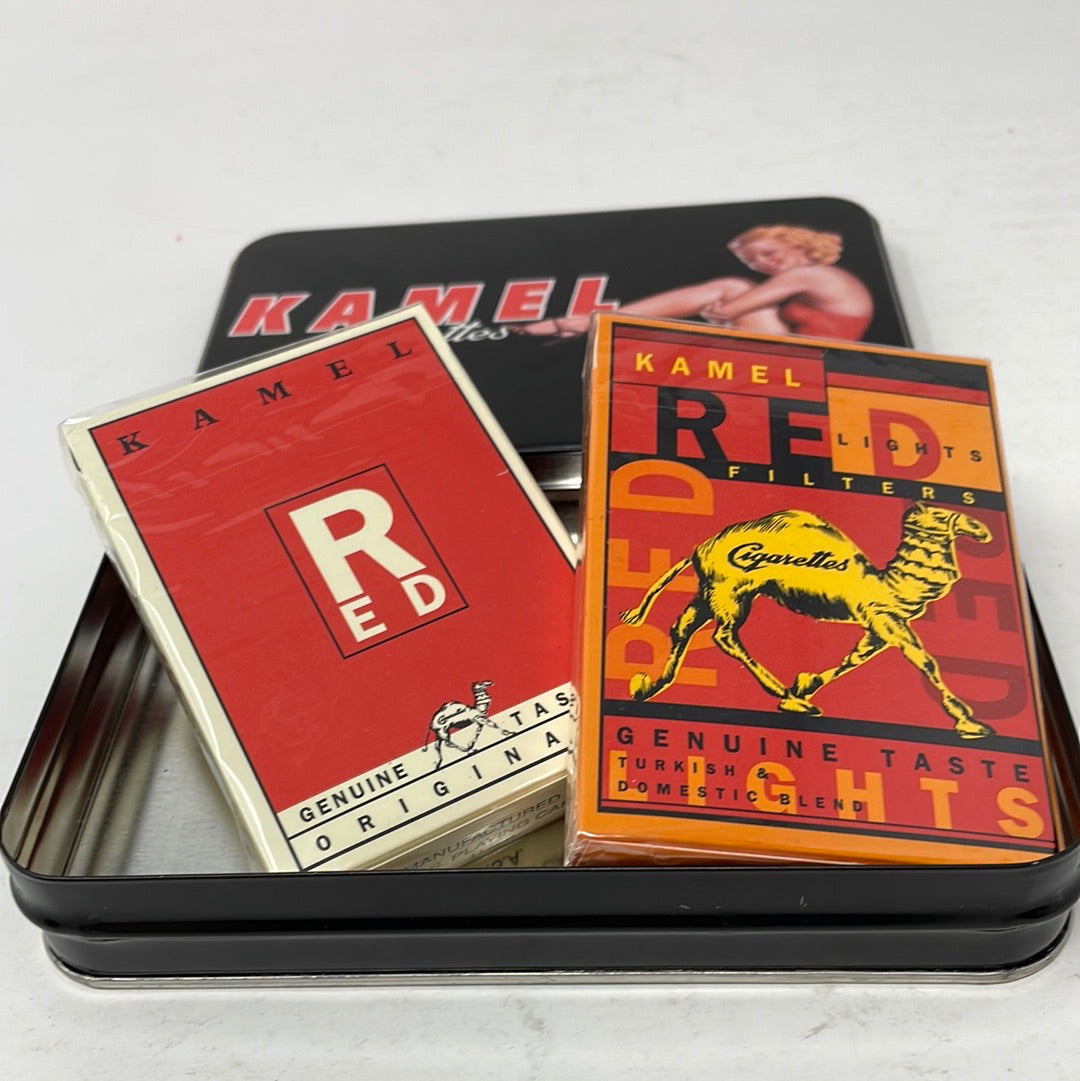 kamel cigarettes Cigarette Reproduction Cigar Metal Sign 12x12 Laughing Dog Signs KAMEL Cigarettes Vintage Pin-Up Tin