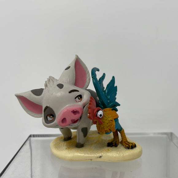 Disney Moana Pua And Heihei Pet Pig And Rooster Cake Topper Action 2