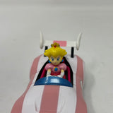 Mario Kart Pull Back Speed Racers Princess Peach Plastic Race Car Scale 1:43