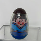 Vintage Hasbro Weebles Wobble Dad Man Brown Hair Blue Outfit 1972