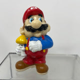 Super Mario Holding Mushroom PVC Figurine Nintendo Applause 1989 Figure 2.5"