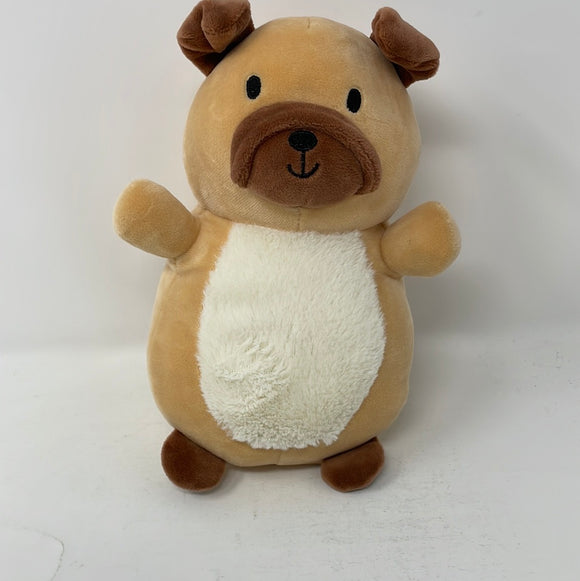 Squishmallow (Kellytoy) Hug Mees Pug Dog Puppy Tan 9in