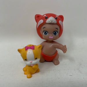 Twozies Figures Red Panda Baby and Orange Kitten Pet