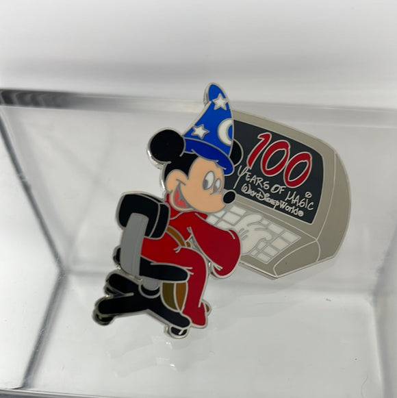 Sorcerer Mickey at Computer 100 Years of Magic Walt Disney World Pin