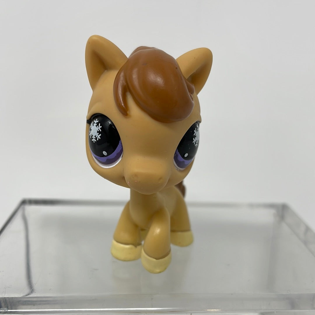 Figurine Littlest Pet Shop LPS 1621 - Cheval Tan Et Violet - Hasbro - Authentique