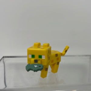 Minecraft Mini-Figures TNT Series #25 1" Ocelot Cat w/ Fish Figure Mojang