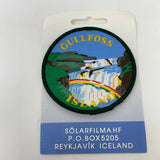 Gullfoss Island Iceland 3" Circular Sew On Travel Patch
