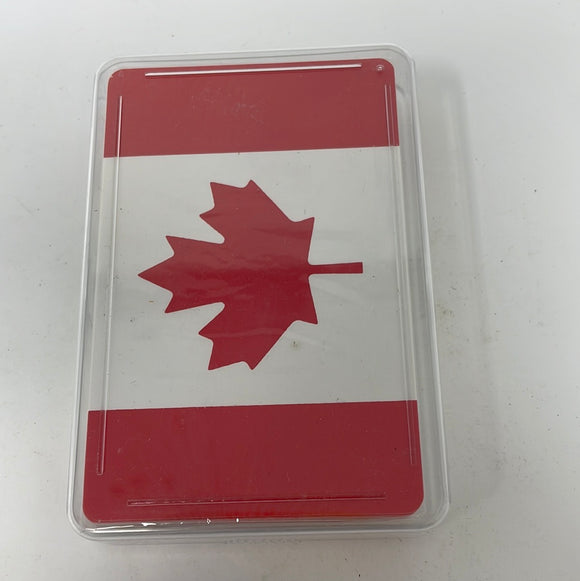 Canada Canadian Flag Souvenir Playing Cards With Plastic Case Leaf